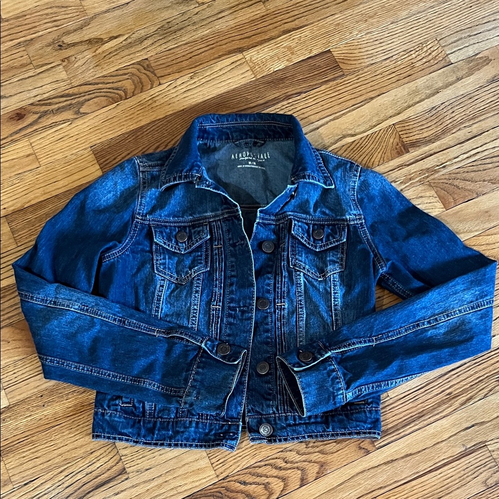 Aeropostale Blue Denim Jacket with Button Front